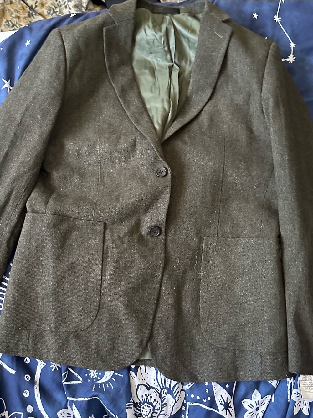 Army green 3 piece suit